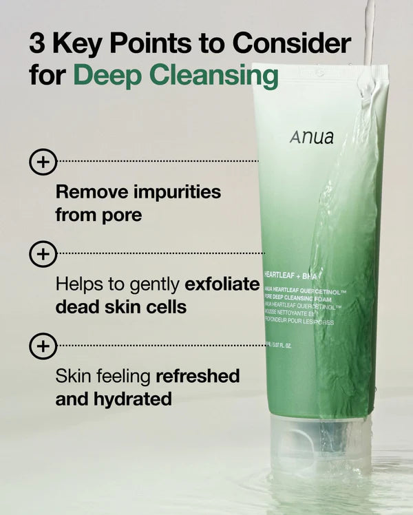 Anua HEARTLEAF QUERCETINOL PORE CLEANSING FOAM 150mL / 5.07 fl.oz.